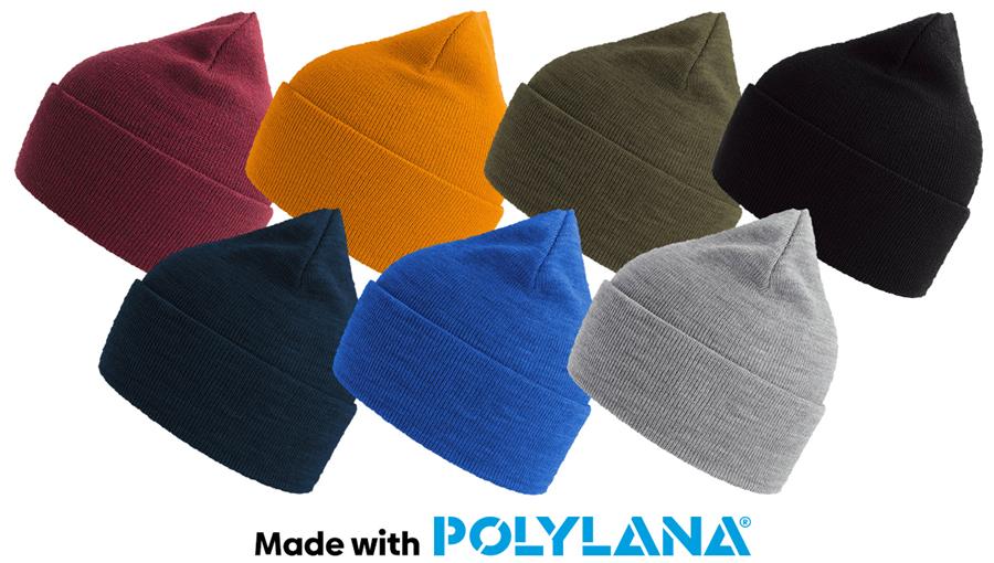 a set of six beanies in different colors.