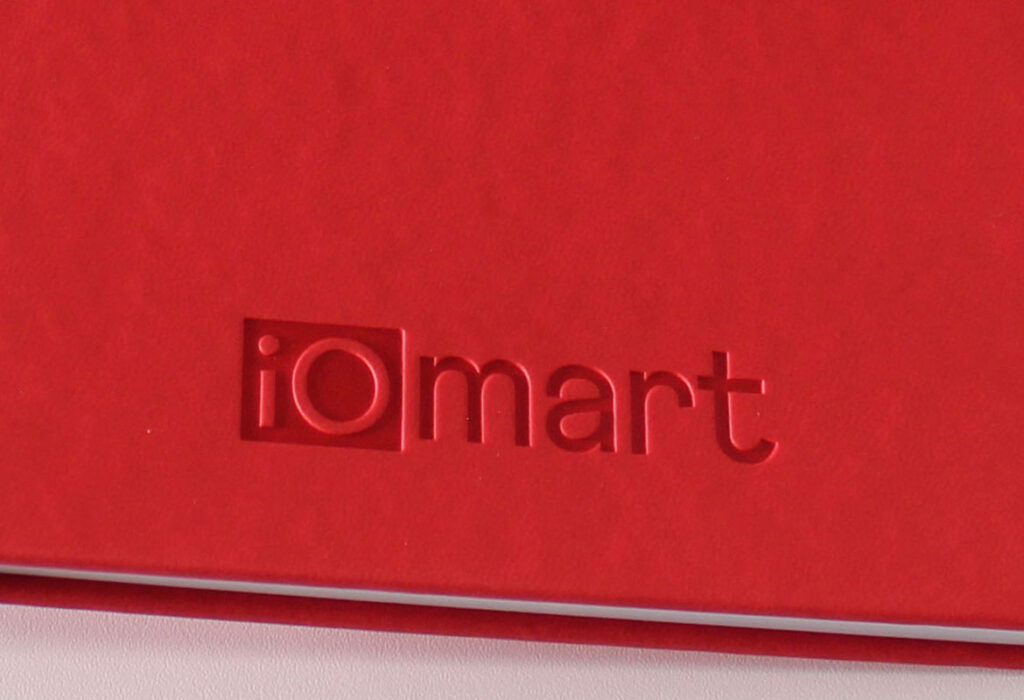 iOmart debossed logo