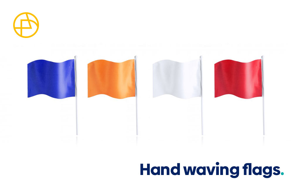 Hand waving flags