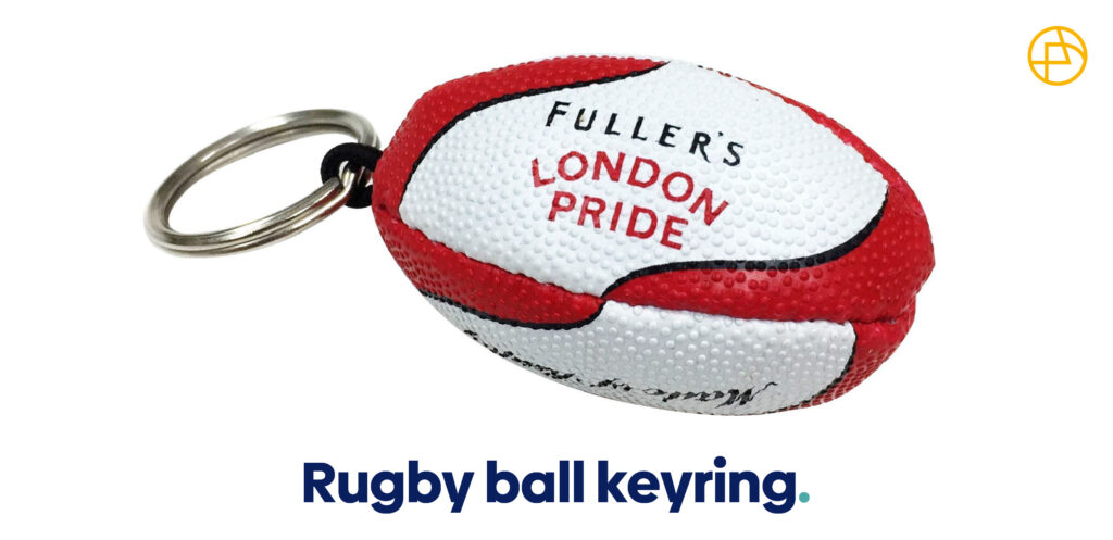 rugby ball keyring