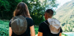 A man and a woman on a hike